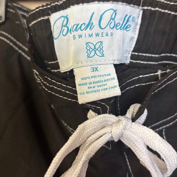 Beach Belle Women’s Board Shorts cargo pocket 3X new with tag Black - Picture 3 of 3